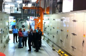 Meeting attendees toured NC State’s Cates Utility Plant, which features combined heat and power technology.