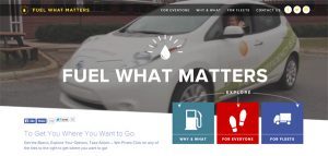 At the center of the campaign is a dedicated microsite, FuelWhatMatters.org
