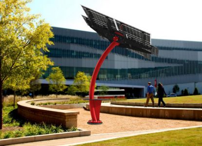 A rendering of the solar structure in its final location near James B. Hunt Jr. Library on NC State’s campus.