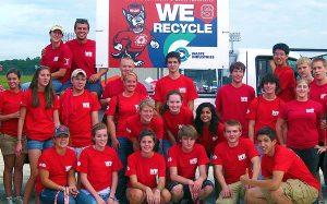 Honors Village students are among many student groups who volunteer for WE Recycle. 