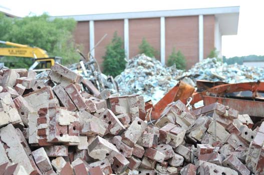 Photo of Talley debris piles