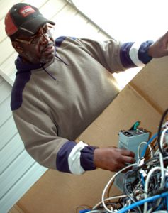 Among the items sorted at the Dearstyne recycling facility are discarded electronics, which are banned from landfills and must be responsibly recycled.