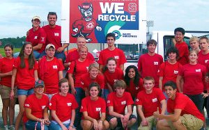 Honors Village students are among many student groups who volunteer for WE Recycle.