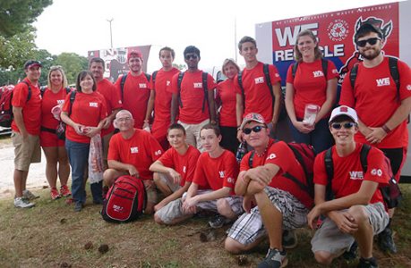 WE Recycle volunteers donating their time during a recent football tailgate.