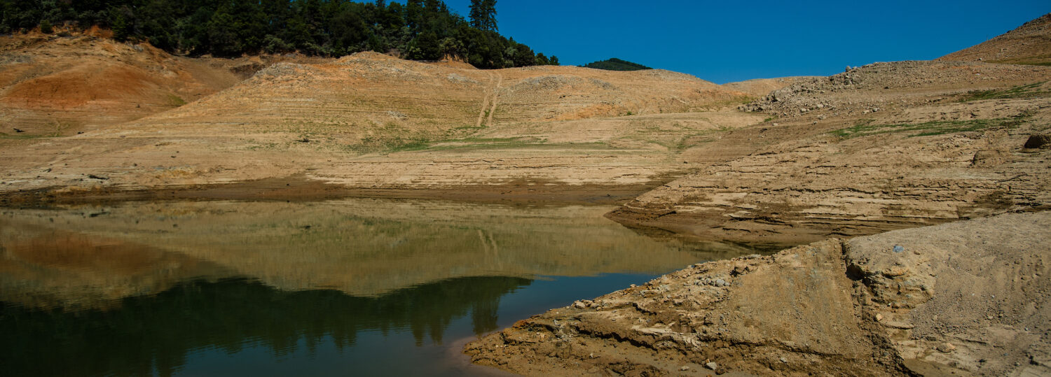 Shasta Lake during a drought in California.