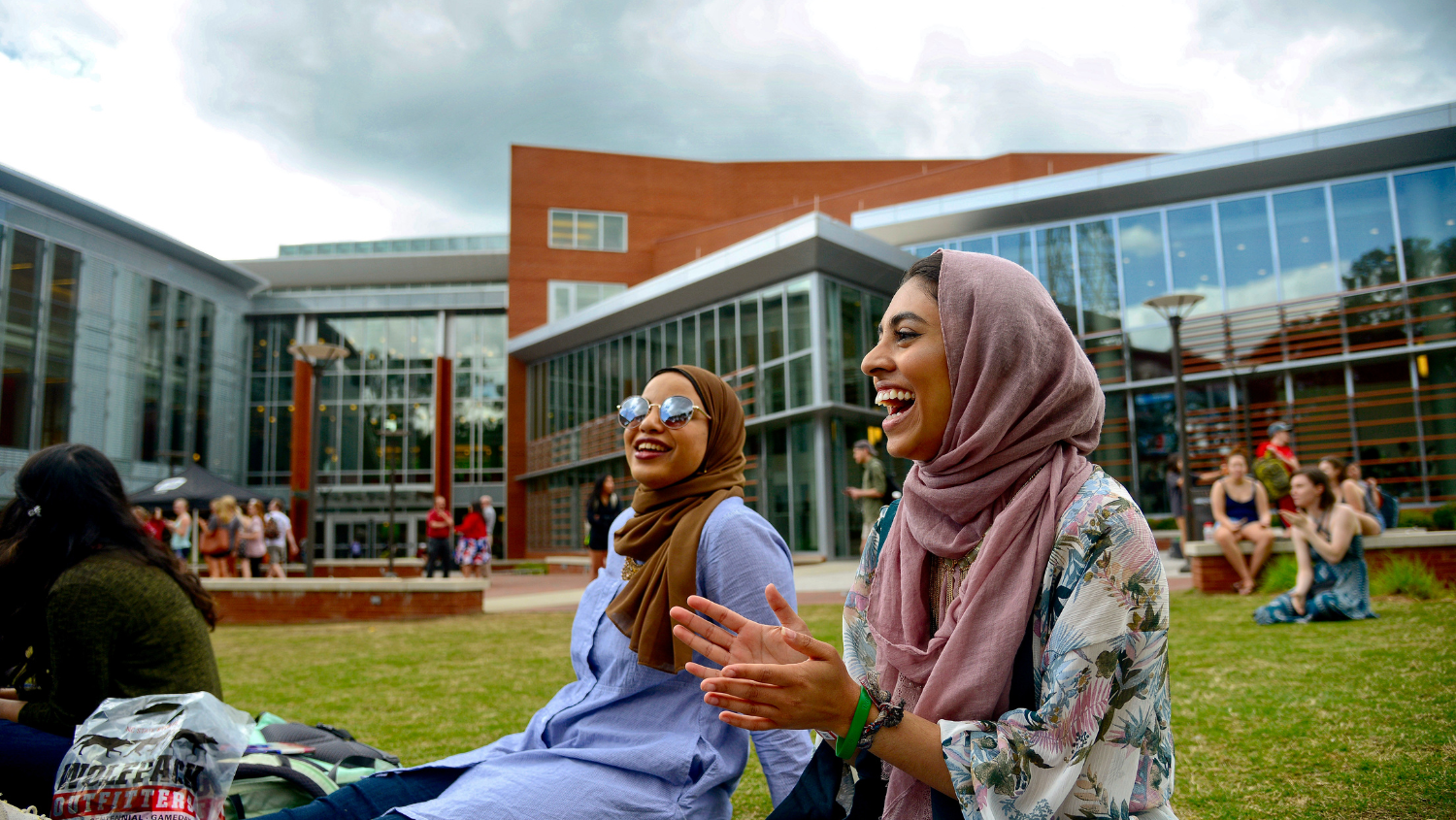 Students enjoy the Stafford Commons space at the Talley Student Union. Photo by Marc Hall