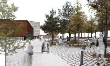 Rendering of Jasmeen Kaur's redesign of the NC State Graduate School + Poole College of Management Building