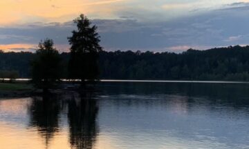 Falls Lake at sunset