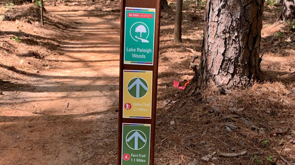 All trails are marked by trailheads and open to the public from dawn until dusk.