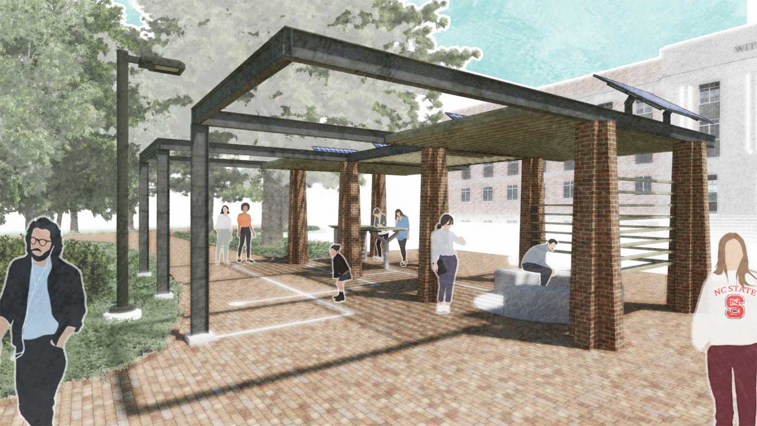 A new solar-powered outdoor space on campus is now one step closer to completion with this winning concept in the student design competition