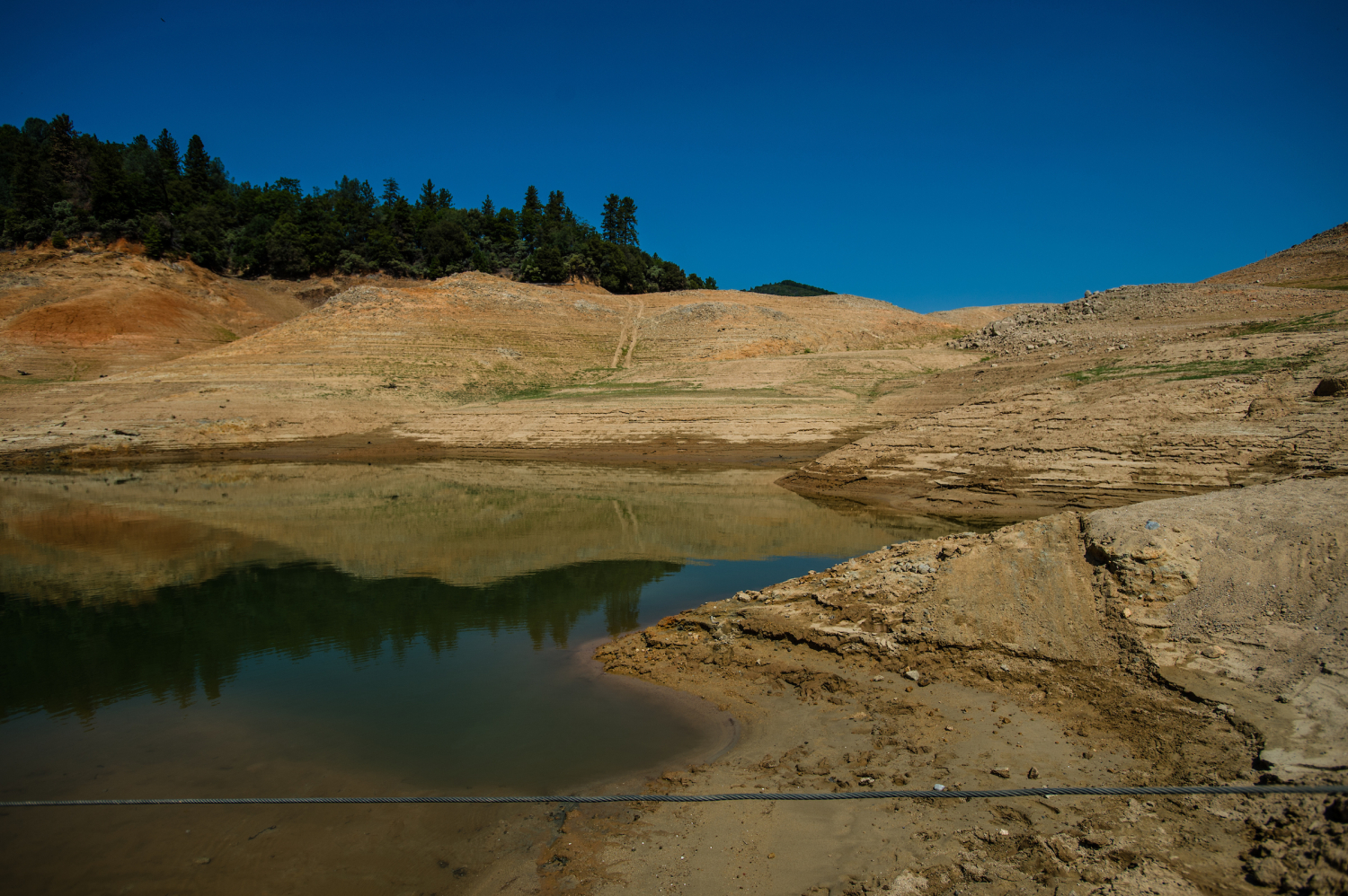 Shasta Lake during a drought in California.