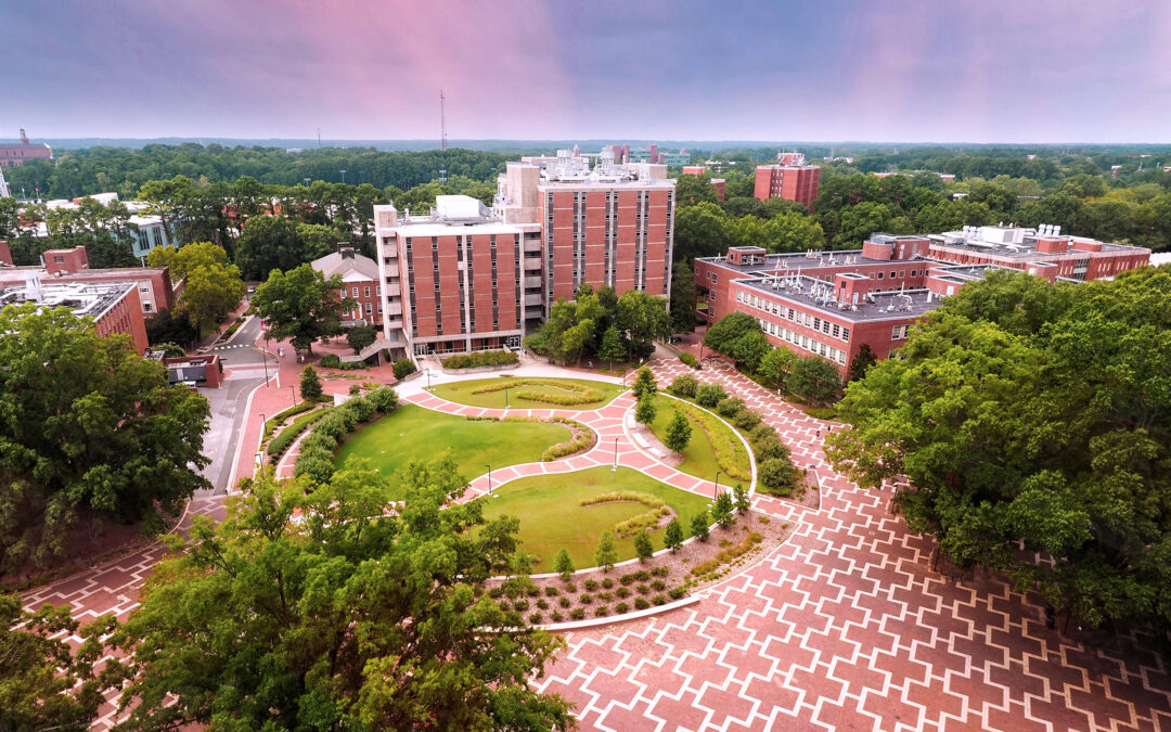 The brickyard, seen from DH Hill library. Photo by Marc Hall