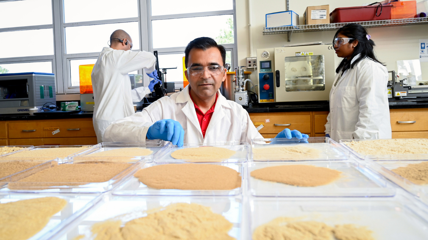 Department of Forest Biomaterials researchers have developed a new biomaterial made from sawdust.