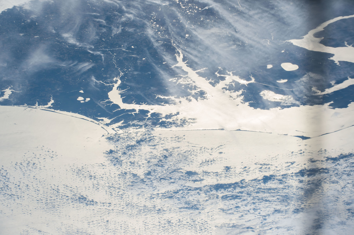 A NASA space shot of Pamlico Sound.