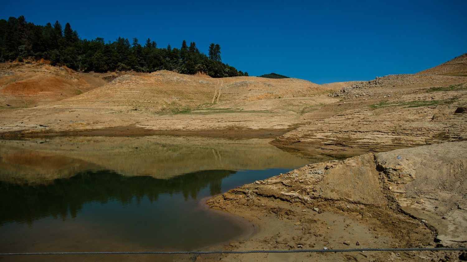 Shasta Lake during a drought in California.