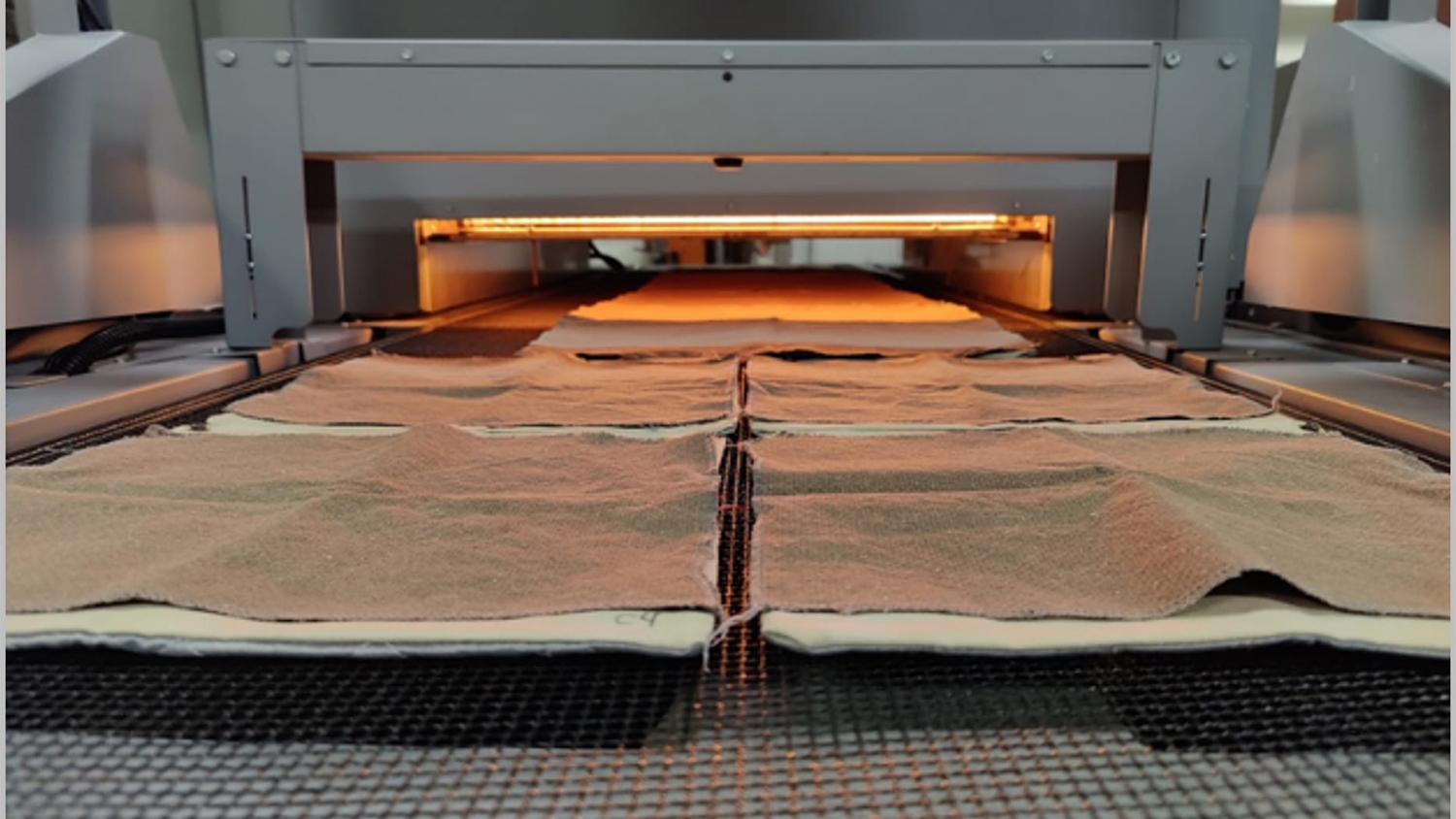 researchers weather firefighter turnout gear in an oven.