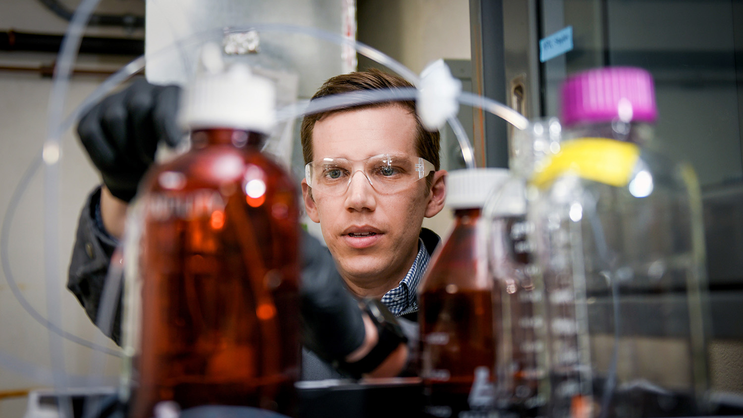 Man in a research lab